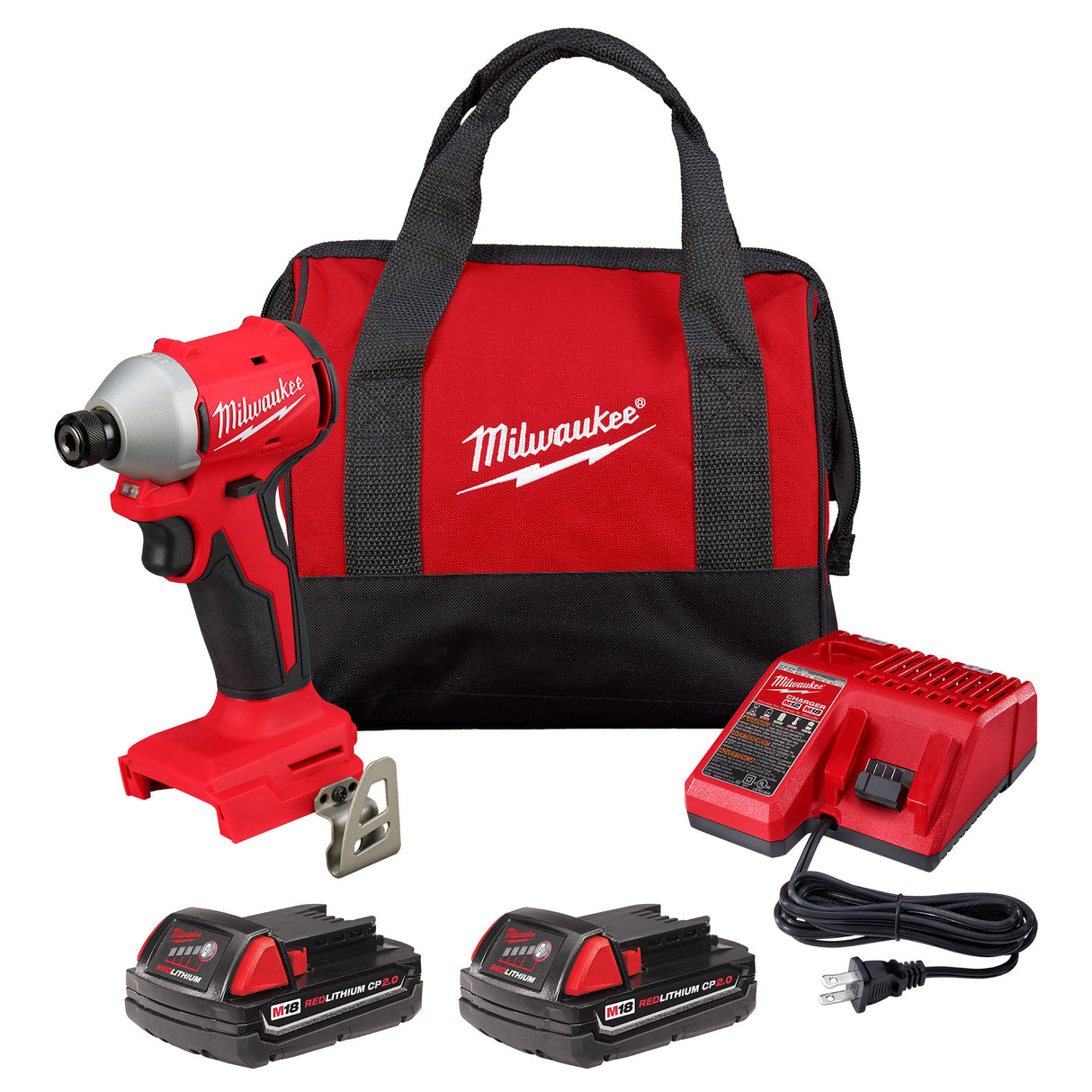 Milwaukee 3650-22CT M18™ Compact Brushless 1/4" Hex Impact Driver Kit