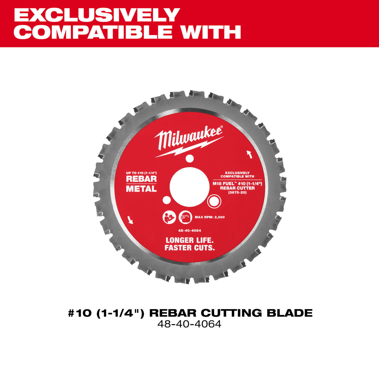 Milwaukee 3675-20 M18 FUEL™ #10 (1-1/4") Rebar Cutter