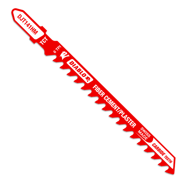 DIABLO DJT141HM 4" 6TPI Carbide Jig Saw Blade for Fiber Cement & Plaster