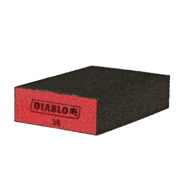 DIABLO DFBBLOCCRS01G 4" x 2-1/2" x 1" 36-Grit Flat Edge Sanding Sponge