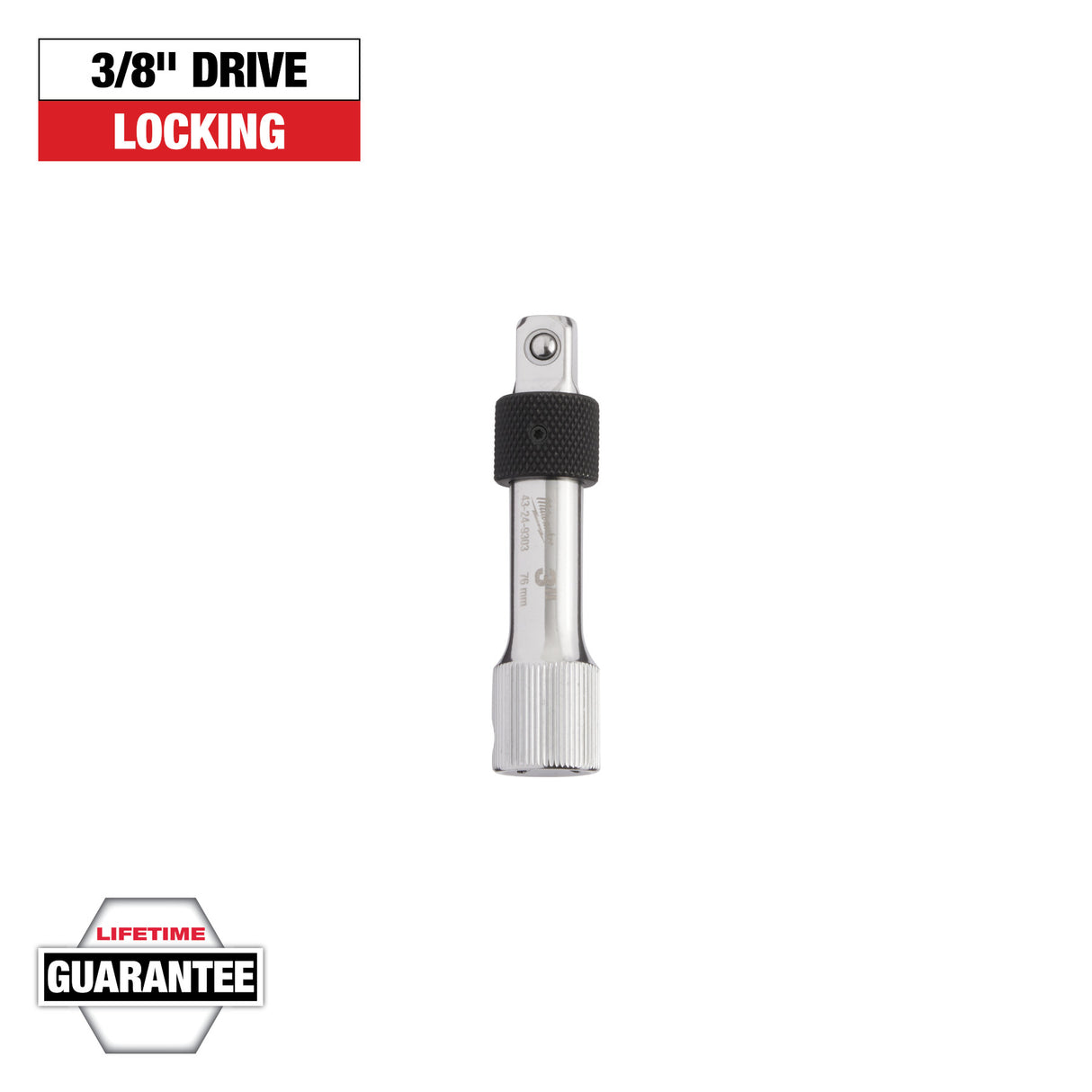 Milwaukee 43-24-9303 3/8" Drive 3" Locking Extension
