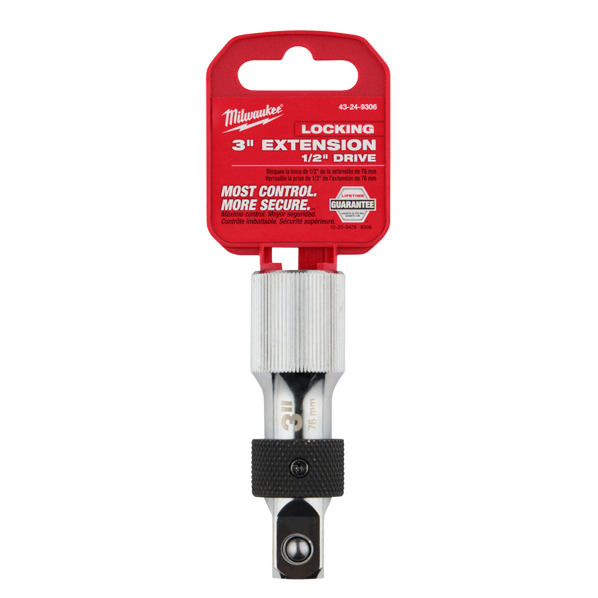 Milwaukee 43-24-9306 1/2" Drive 3" Locking Extension