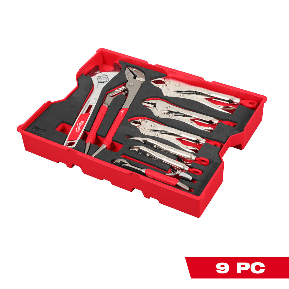 Milwaukee 48-22-0160 9pc. Pliers & Wrench Set with Tray for PACKOUT™ Drawers