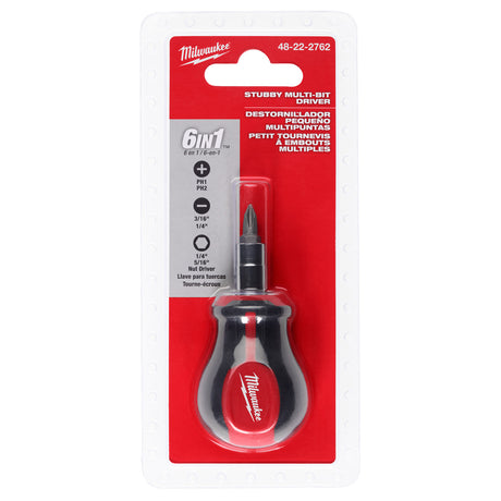 Milwaukee 48-22-2762 6-IN-1 Stubby Multi-Bit Screwdriver
