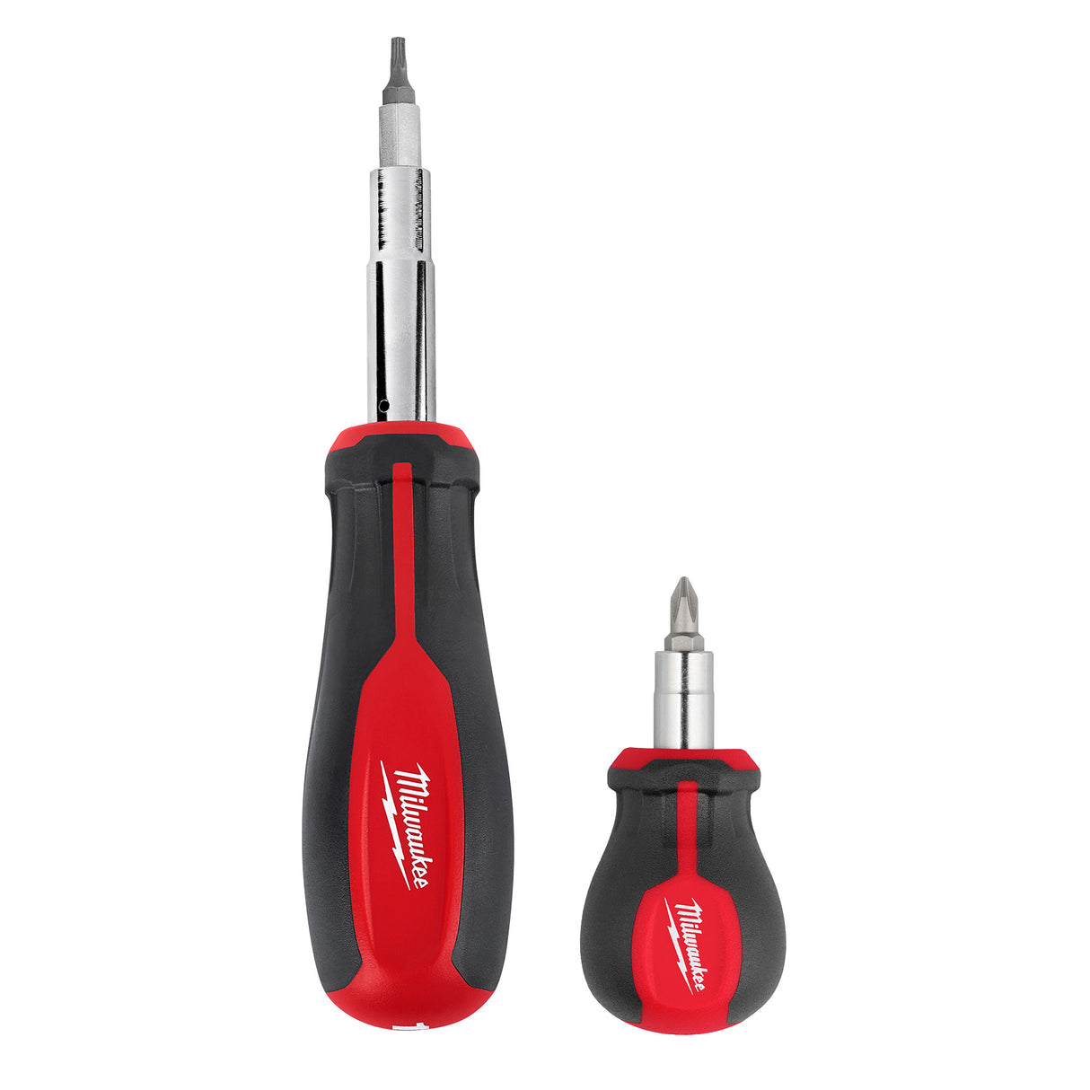 Milwaukee 48-22-2763 2pc 11-in-1 Multi-Bit Screwdriver and 6-IN-1 Stubby Multi-Bit Screwdriver Set
