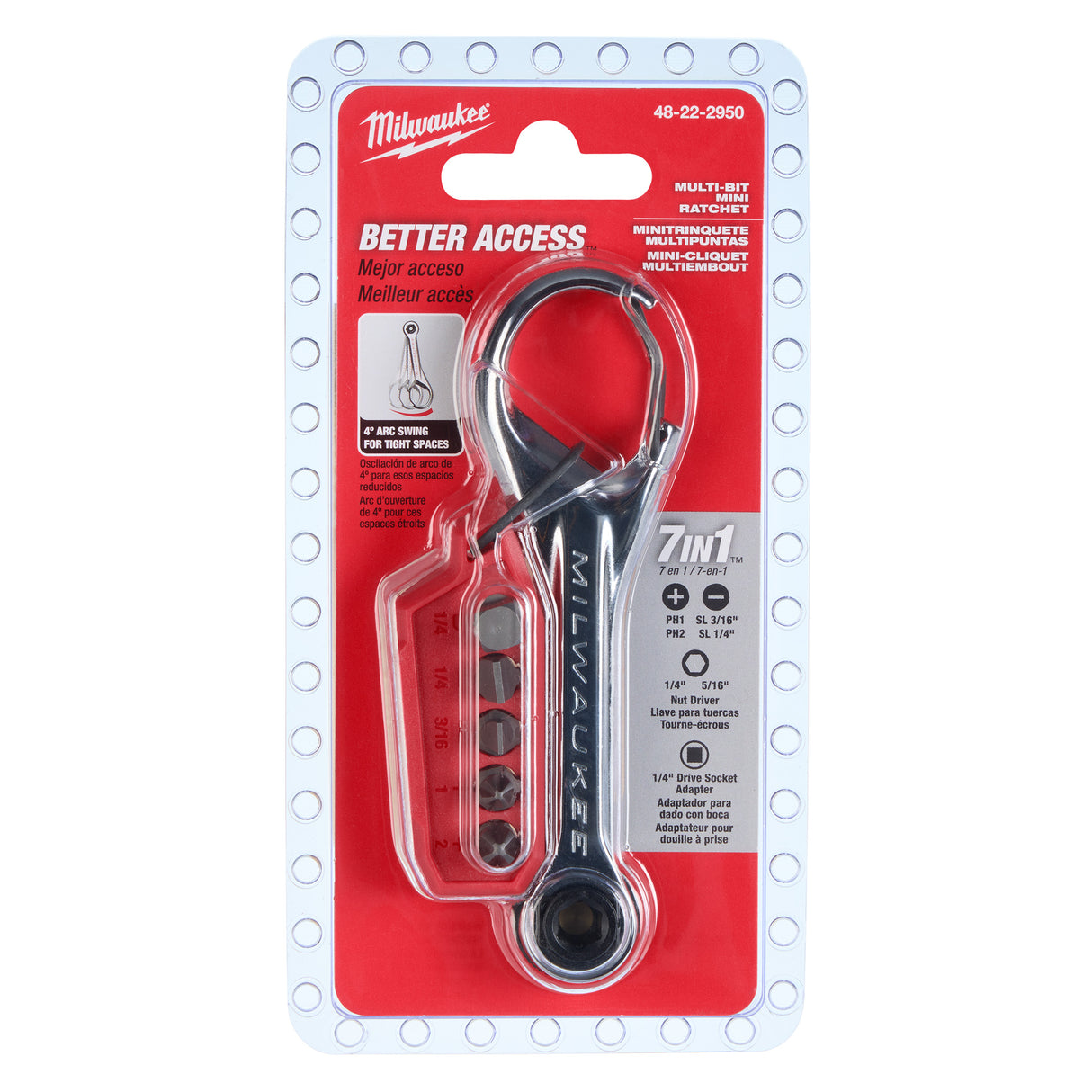 Milwaukee 48-22-2950 7-in-1 Multi-Bit Mini Ratchet Screwdriver