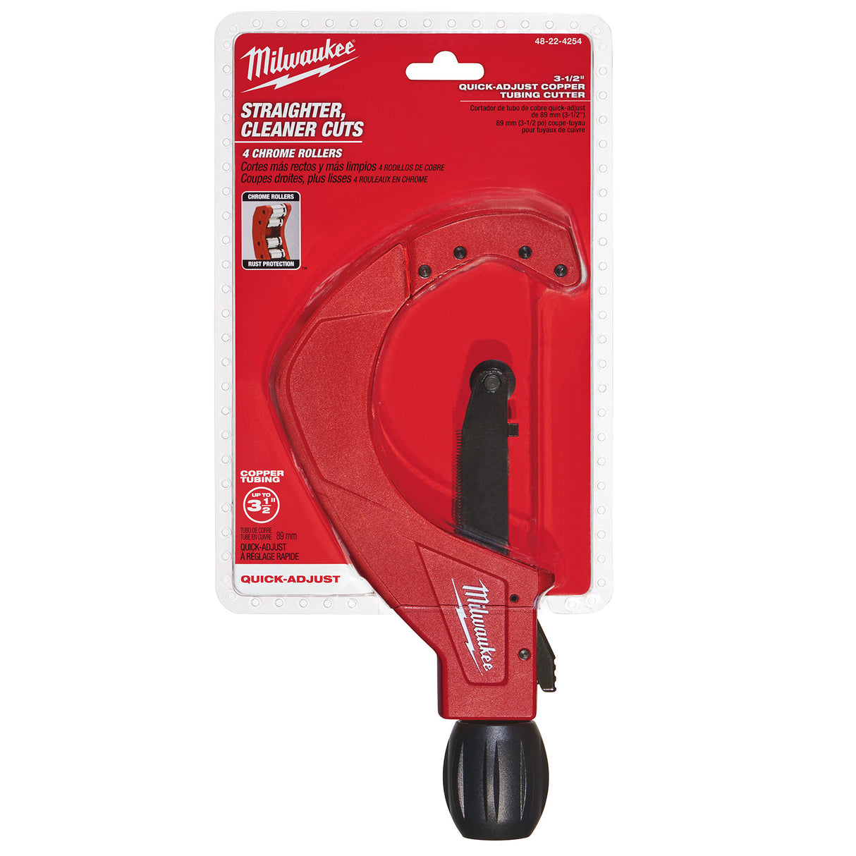 Milwaukee 48-22-4254 3-1/2" Quick Adjust Copper Tubing Cutter