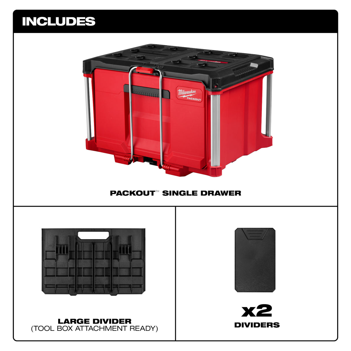 Milwaukee 48-22-8441 PACKOUT™ Single Drawer Tool Box