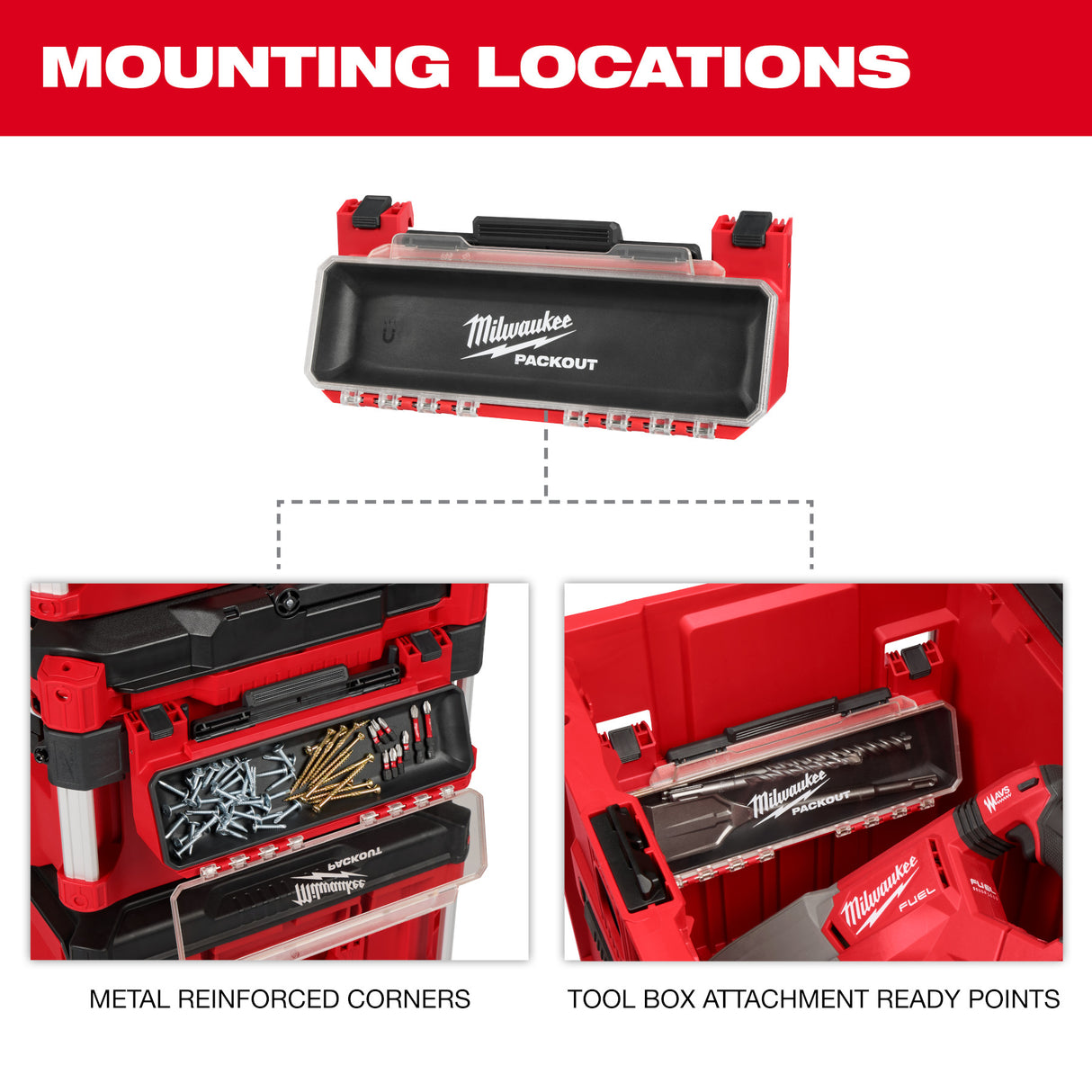 Milwaukee 48-22-8611 PACKOUT™ Tool Box Magnetic Bin Attachment