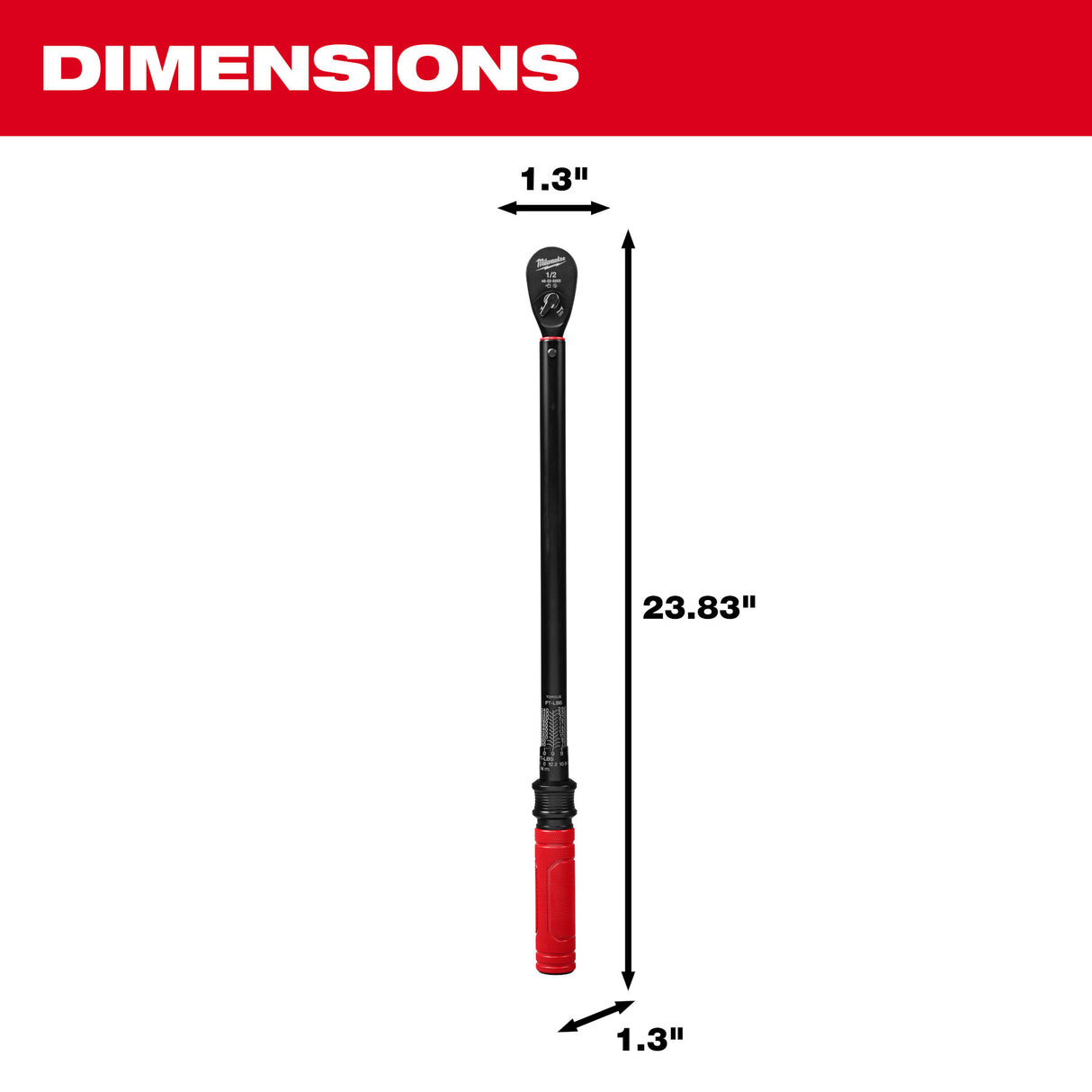 Milwaukee 1/2" Drive Click Torque Wrench (50-250 ft·lbf) 48-22-9203