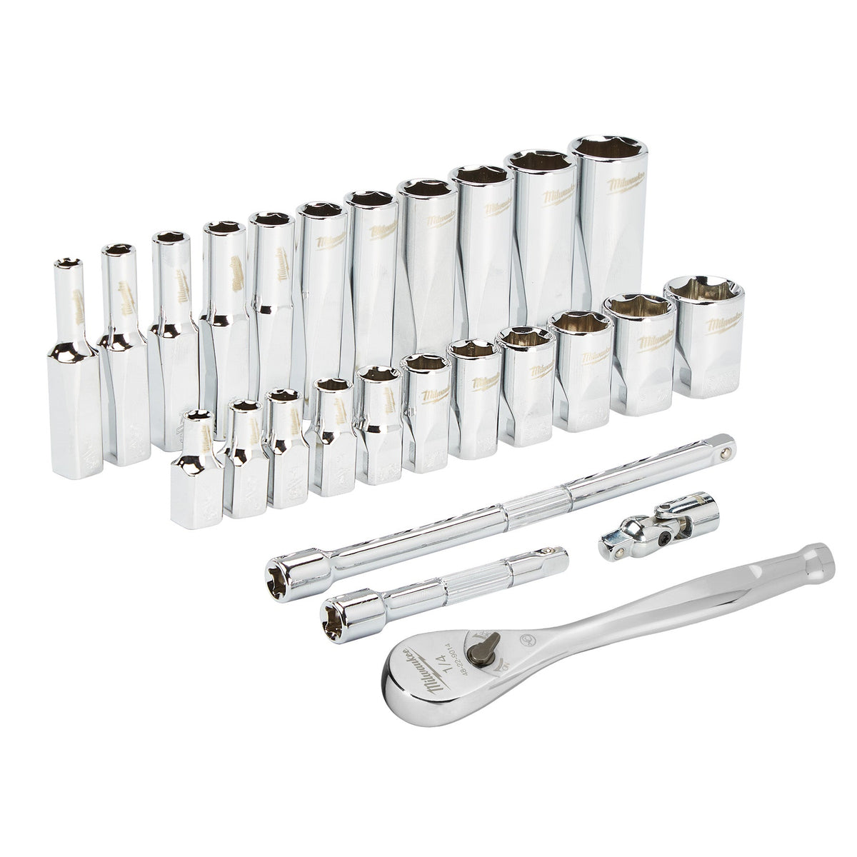 Milwaukee 48-22-9404 1/4" Drive 26pc Ratchet & Socket Set - SAE
