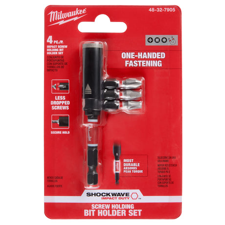 Milwaukee 48-32-7905 SHOCKWAVE™ Impact Duty 3in. Screw-Holding Bit Holder & Insert Bit Set (4Pc)