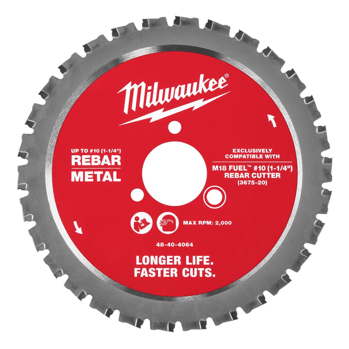 Milwaukee #10 (1-1/4”) Rebar Cutting Blade - 10 PK 48-40-4068