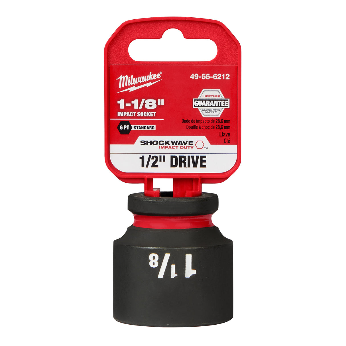 Milwaukee SHOCKWAVE Impact Duty™ 1/2" Drive 1-1/8" 6 Point Sockets 49-66-6212