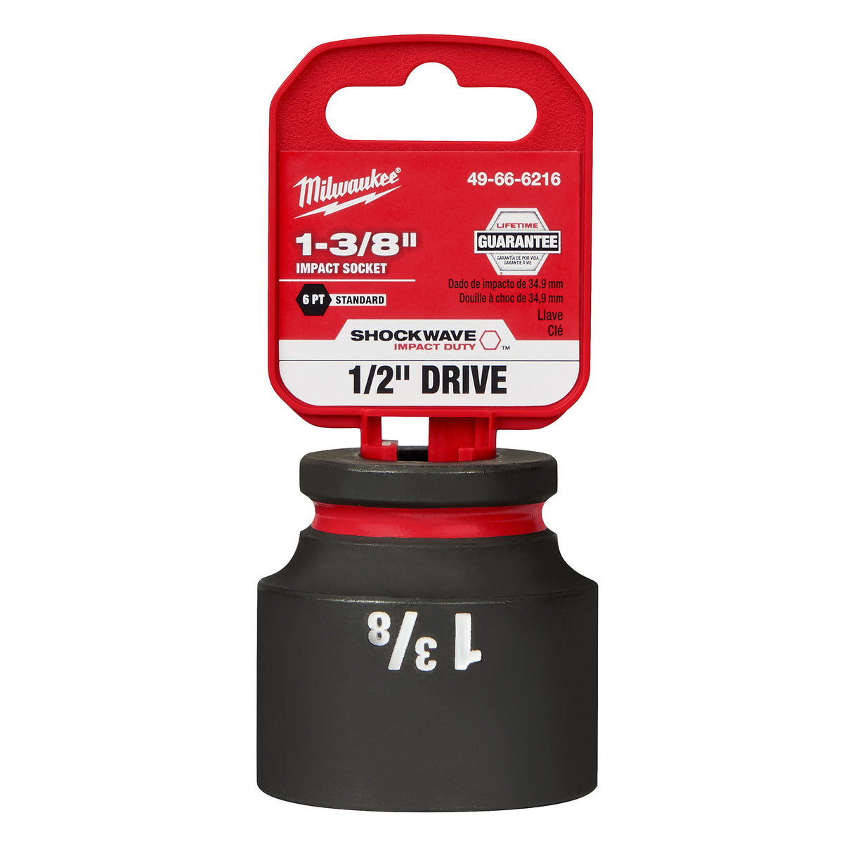 Milwaukee SHOCKWAVE Impact Duty™ 1/2" Drive 1-3/8" 6 Point Sockets 49-66-6216
