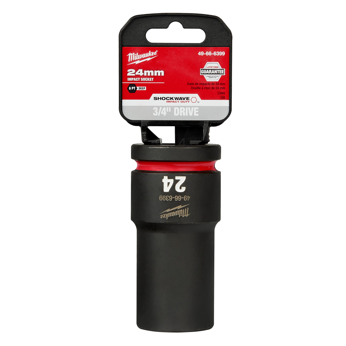 Milwaukee SHOCKWAVE™ Impact Duty 3/4" Drive 24MM Deep 6 Point Socket 49-66-6399