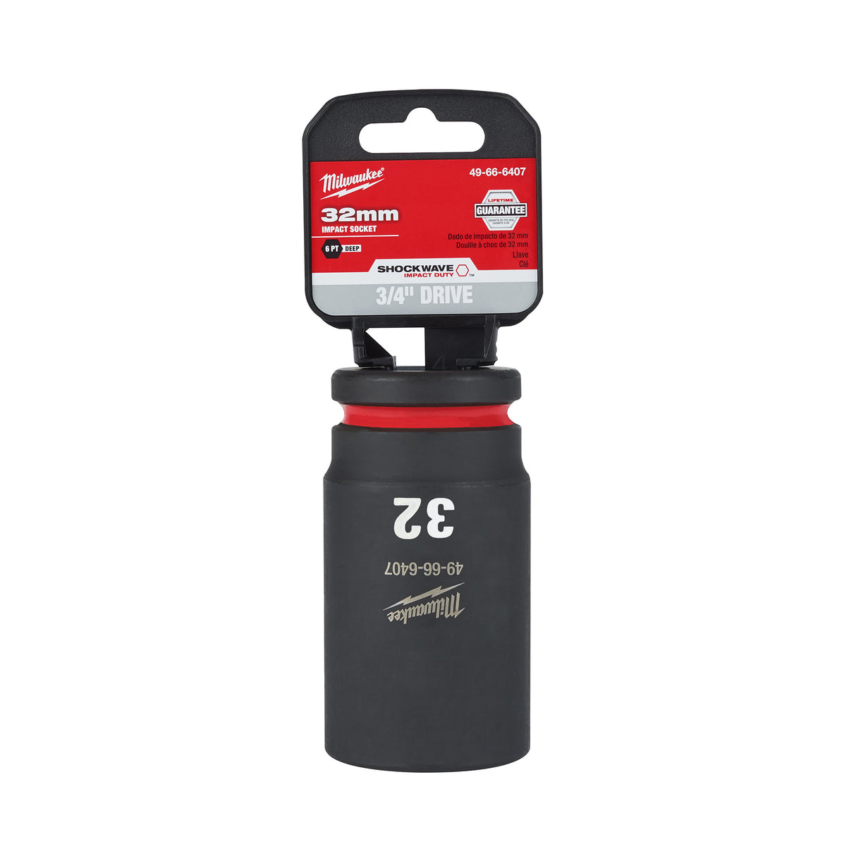 Milwaukee SHOCKWAVE Impact Duty™ 3/4"Drive 32MM Deep 6 Point Socket 49-66-6407