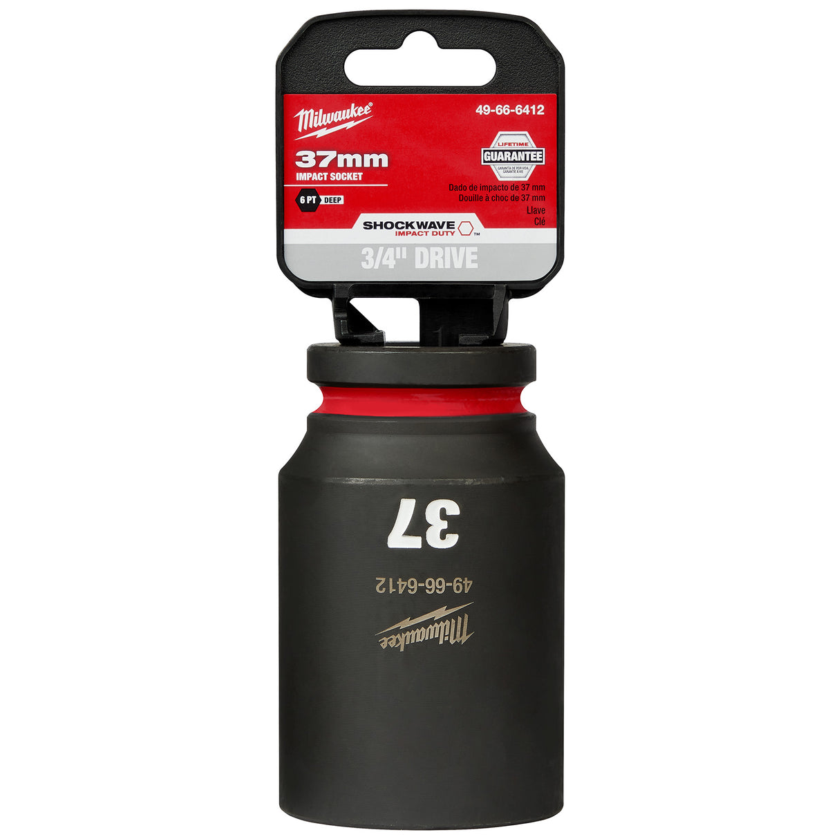 Milwaukee SHOCKWAVE™ Impact Duty 3/4" Drive 37MM Deep 6 Point Socket 49-66-6412