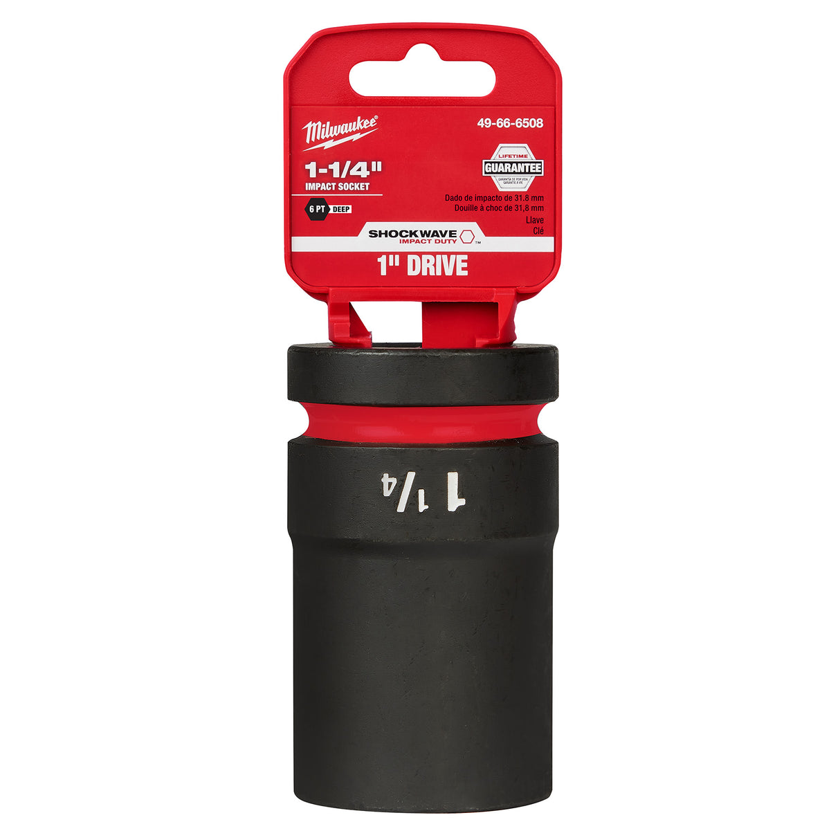 Milwaukee SHOCKWAVE™ Impact Duty 1" Drive 1-1/4" Deep 6 Point Socket 49-66-6508