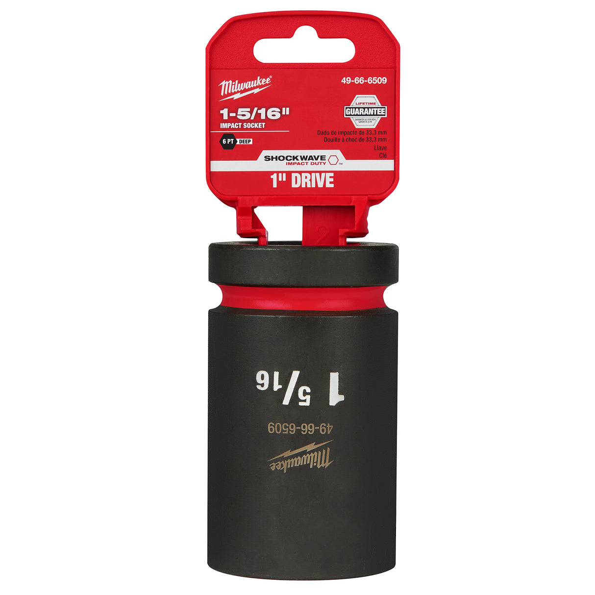 Milwaukee SHOCKWAVE™ Impact Duty 1" Drive 1-5/16" Deep 6 Point Socket 49-66-6509