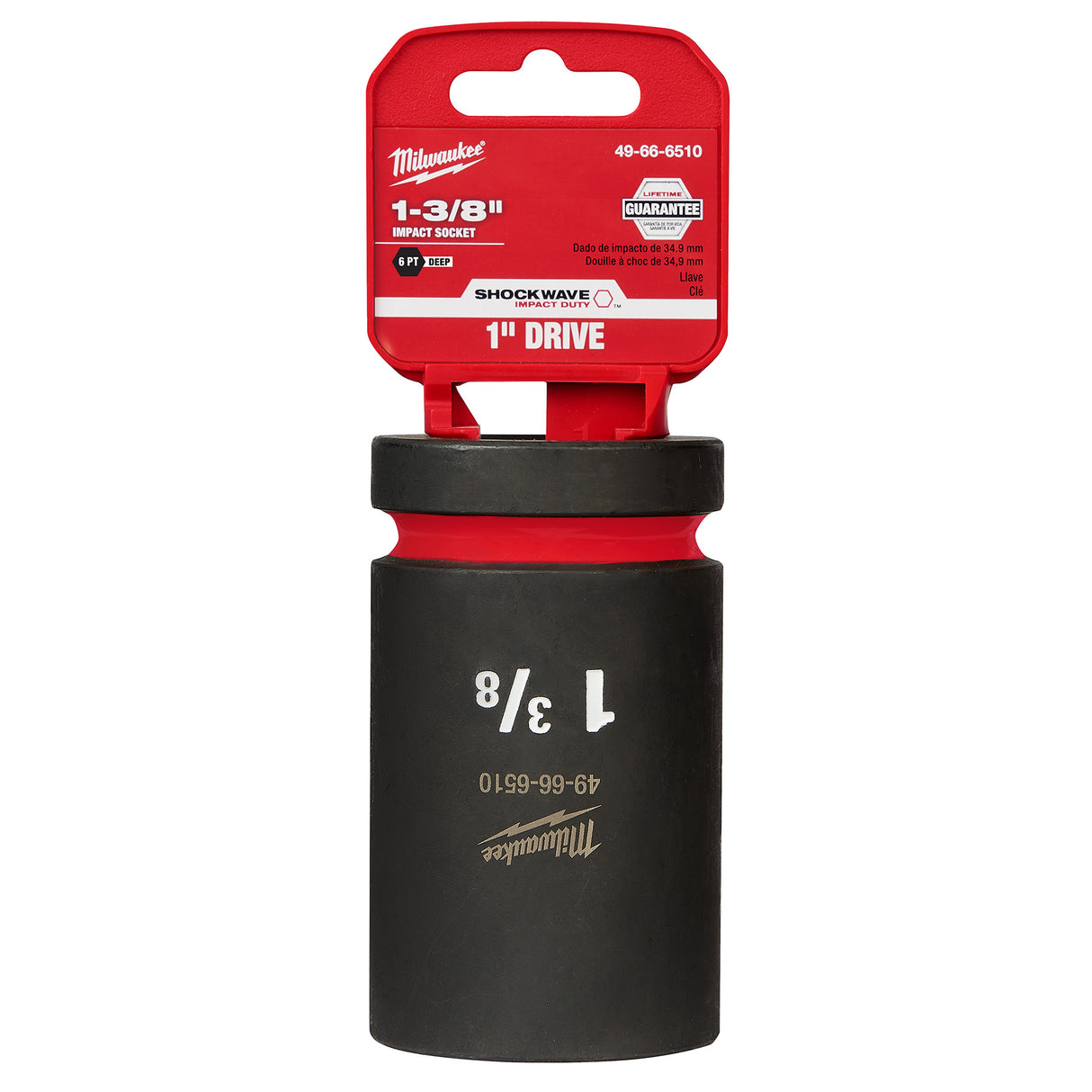 Milwaukee SHOCKWAVE™ Impact Duty 1" Drive 1-3/8" Deep 6 Point Socket 49-66-6510