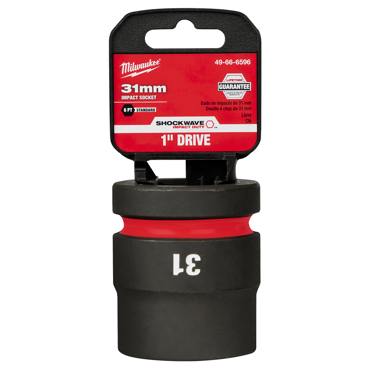 Milwaukee SHOCKWAVE Impact Duty™ 1"Drive 31MM Standard 6 Point Socket 49-66-6596