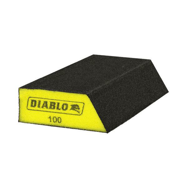 DIABLO DFBLANGFIN01G 5" x 3" x 1" 100-Grit Corner Contact Sanding Sponge
