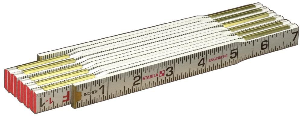 STABILA 80015 Type 600 Folding Rulers Engineer's (1/16ths, 1/10ths, 1/100ths) | inch/inch