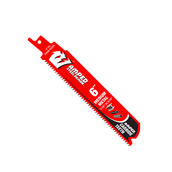 DIABLO DS0610CFA 6" 10TPI AMPED™ Steel Demon™ Carbide Teeth Reciprocating Saw Blade for Medium Metal