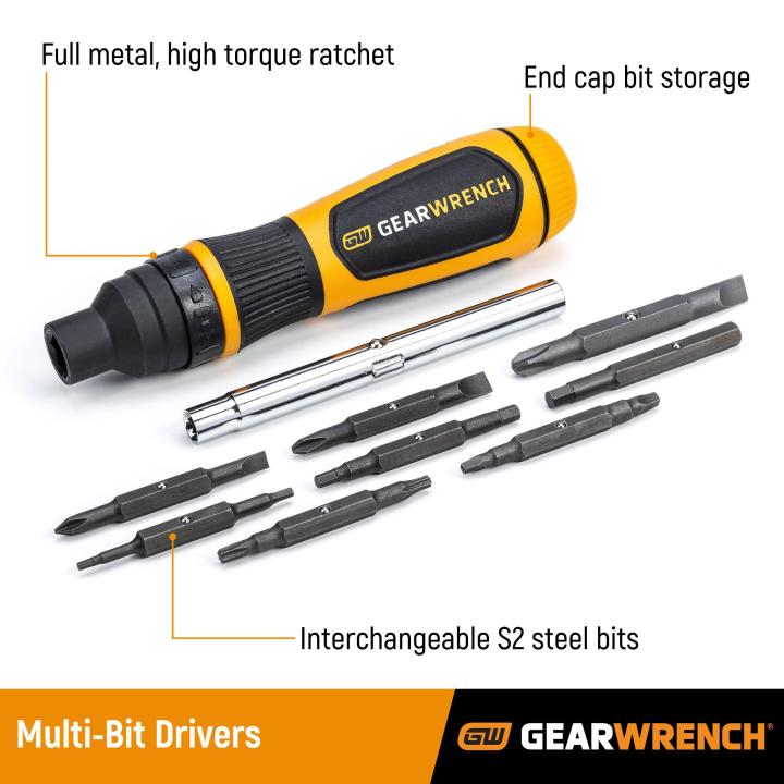 GEARWRENCH 80191R 19-in-1 Ratcheting Multi-Bit Driver