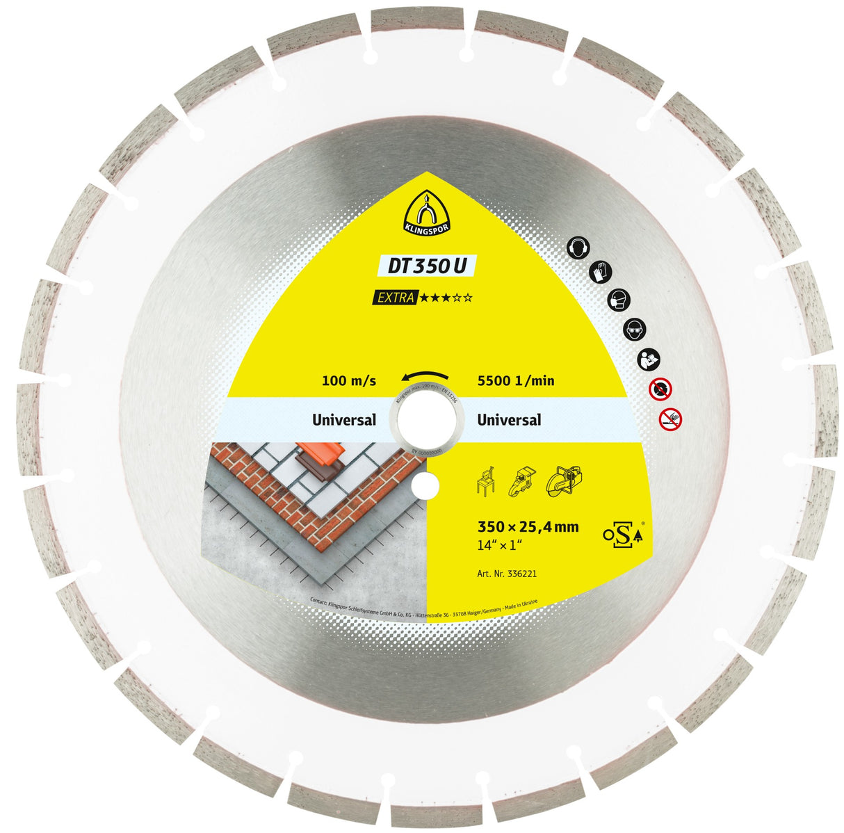 Klingspor 14" Diamond Blade DT 350 U Extra