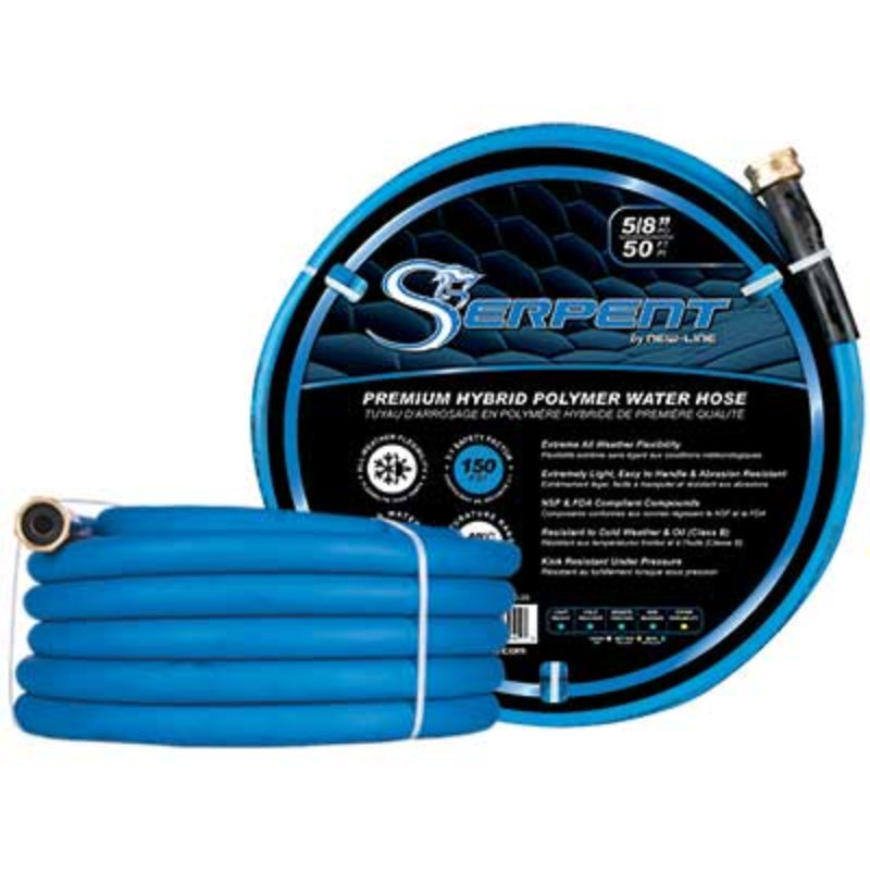 Serpent 5/8 Blue Garden Hose With Fittings