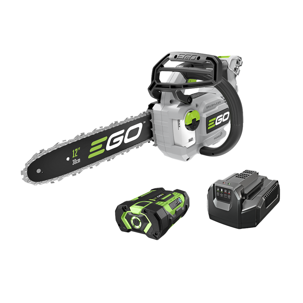 EGO CS1201 POWER+ 12" Compact Chain Saw with 2.5Ah Battery and 210W Charger