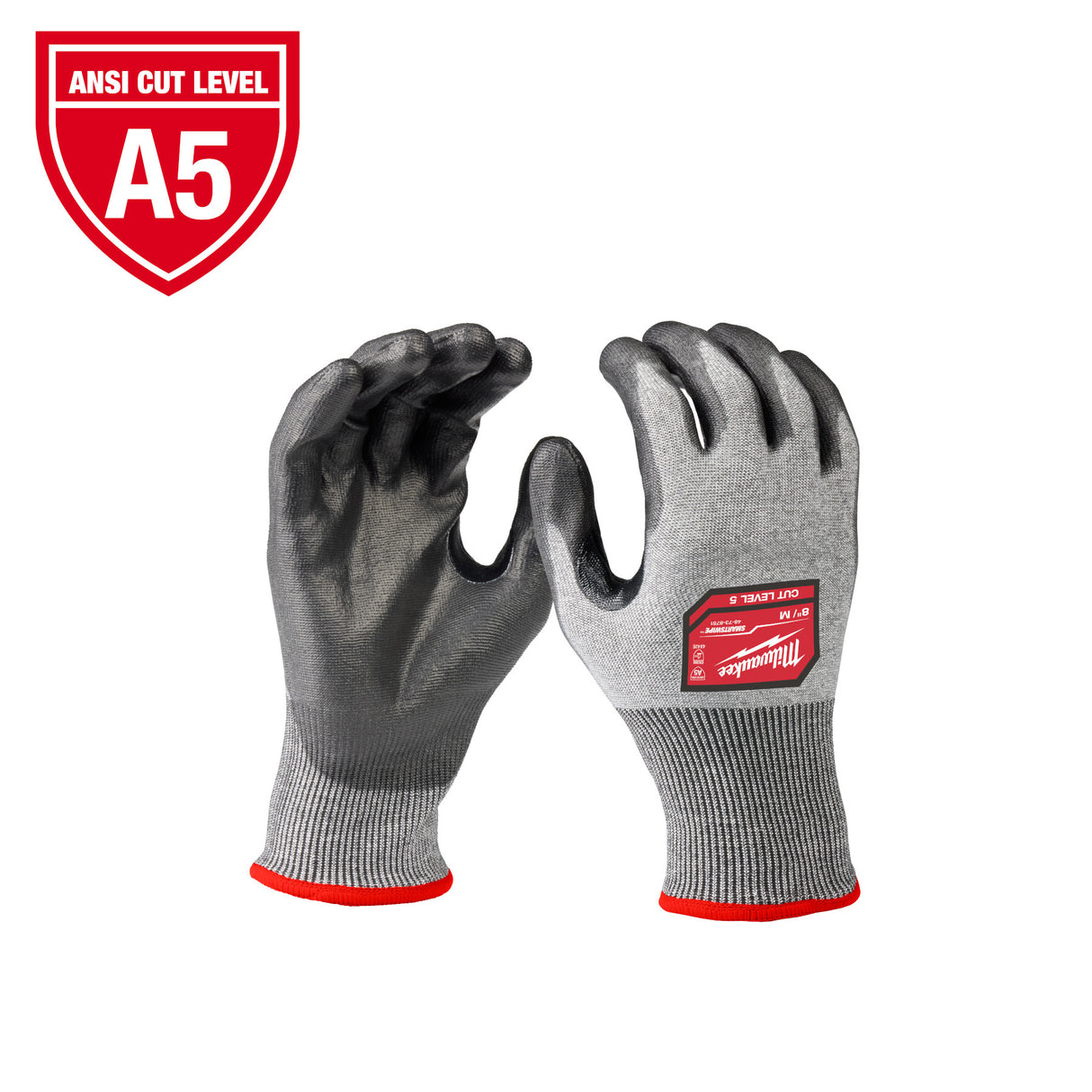 Milwaukee Cut Level 5 High-Dexterity Polyurethane Dipped Gloves 2XL