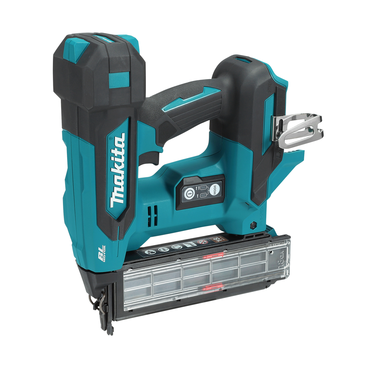 Makita nail gun on a white background