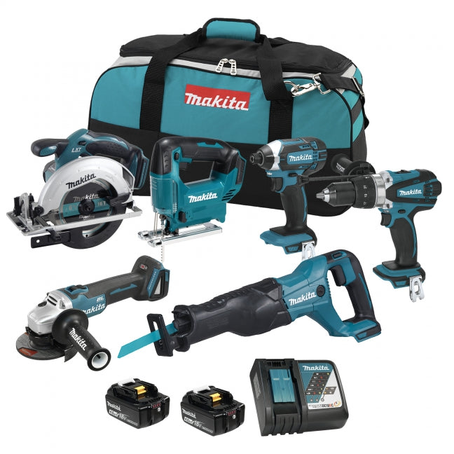 Makita DLX6138MX1 18V LXT 6 Tool Combo Kit