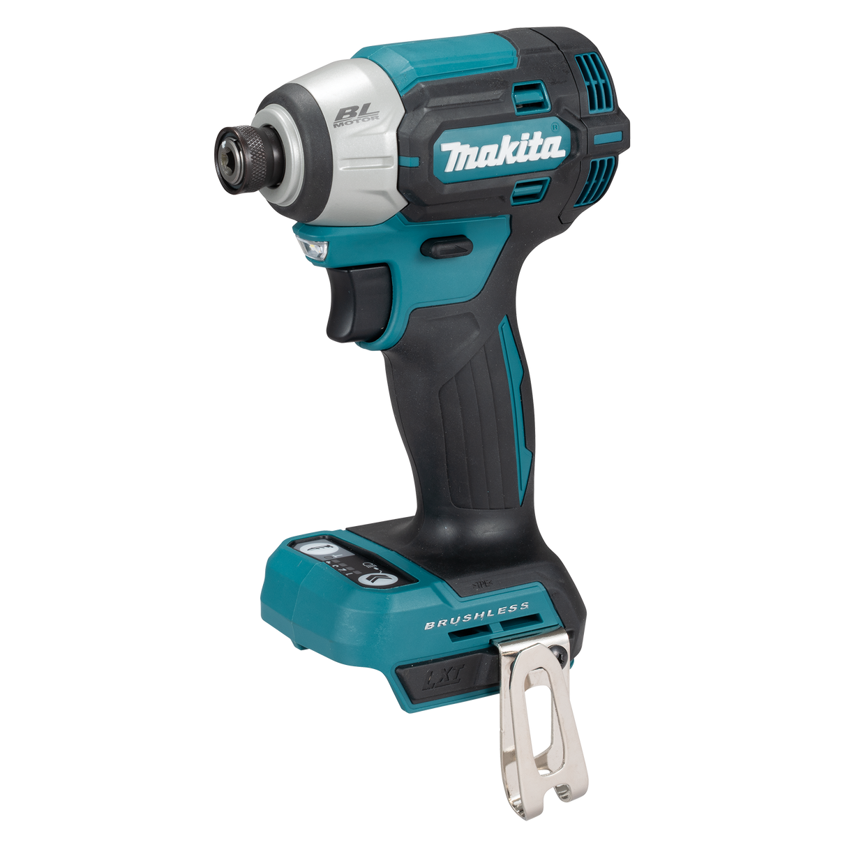Makita cordless drill driver on a white background