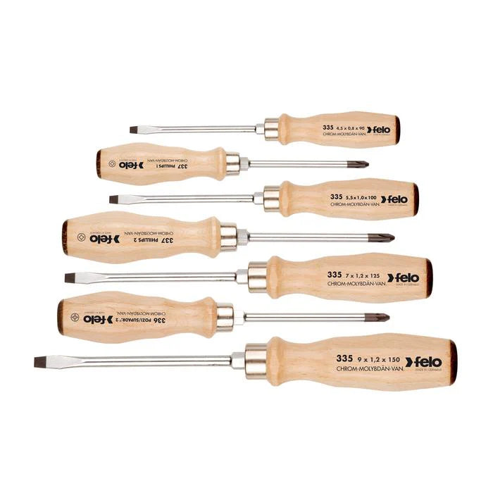Felo SD Wooden handle Set 7-pcs. SL/PZ/PH