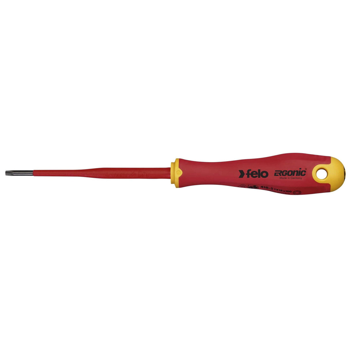 FELO SD ERGONIC VDE E-slim TORX® T 15 x 100 Screwdriver with 3C-handle