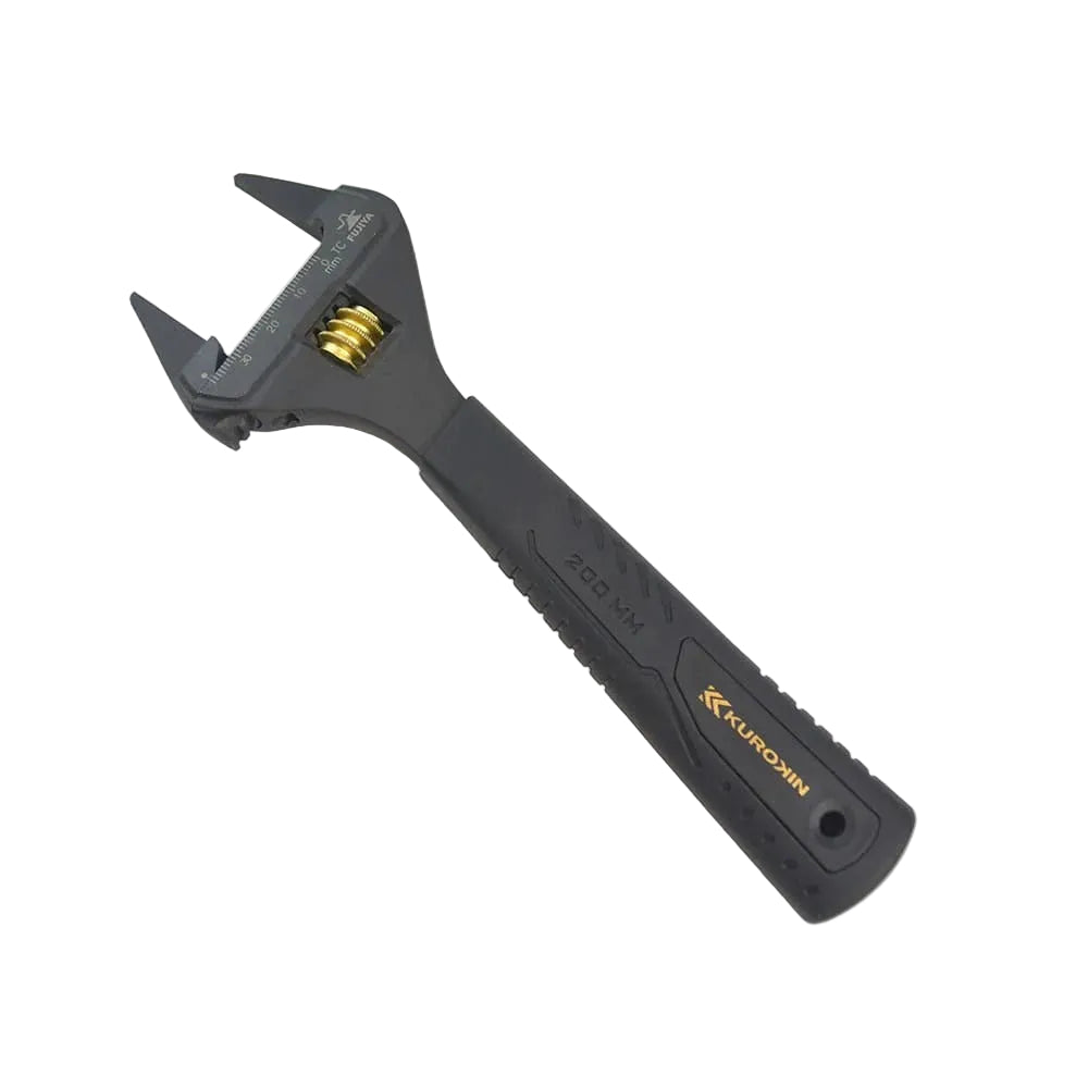 Fujiya Kurokin FLT-38-BG Slim Jaw Adjustable Wrench with Grip Handle