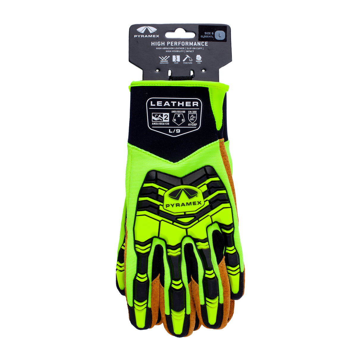 Pyramex Genuine Leather Level 2 Impact Gloves SMALL