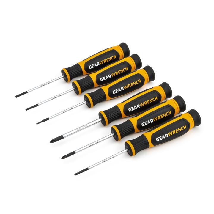 GEARWRENCH 80055H 6 Piece Phillips®/Slotted Mini Dual Material Screwdriver Set