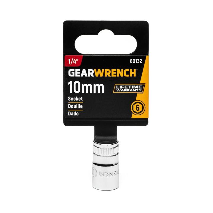 GEARWRENCH 80132 1/4" Drive 6 Point Standard Metric Socket 10mm