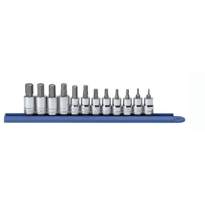 GEARWRENCH 80580 12 Piece 3/8" Drive Hex Bit Metric Socket Set