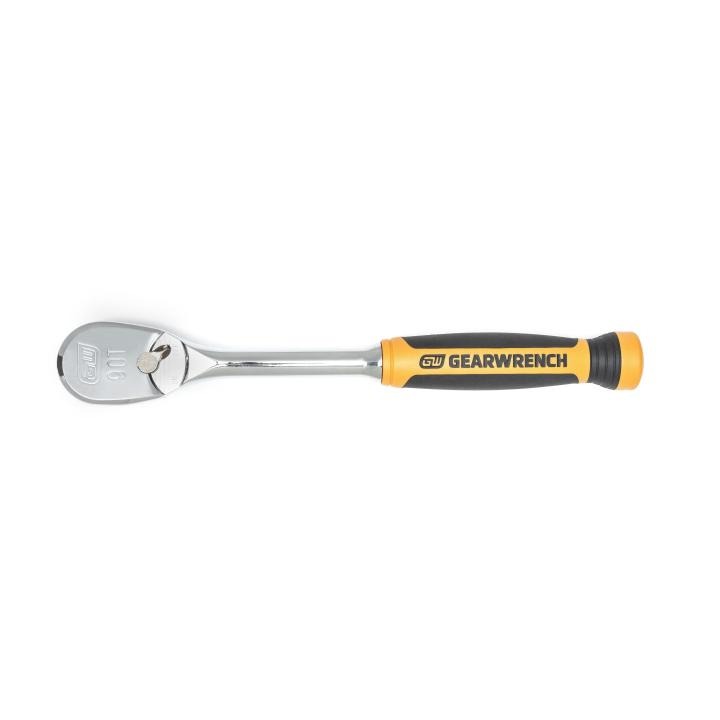 GEARWRENCH 81303T 1/2" Drive 90-Tooth Dual Material Teardrop Ratchet 11"