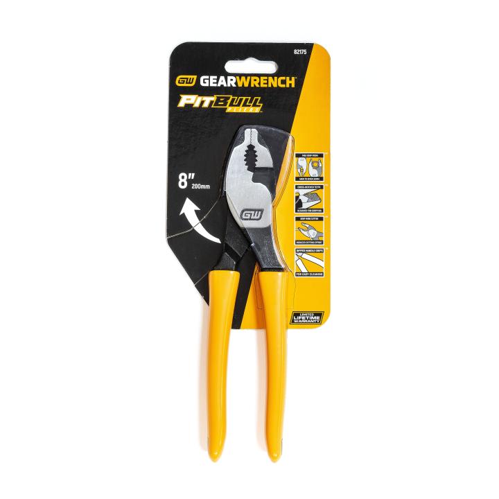 GEARWRENCH 82175 8" PITBULL Dipped Handle Slip Joint Pliers