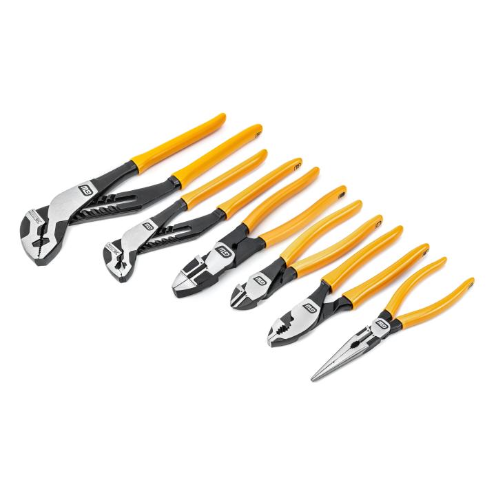 GEARWRENCH 82204-06 6 Piece PITBULL Dipped Handle Mixed Plier Set
