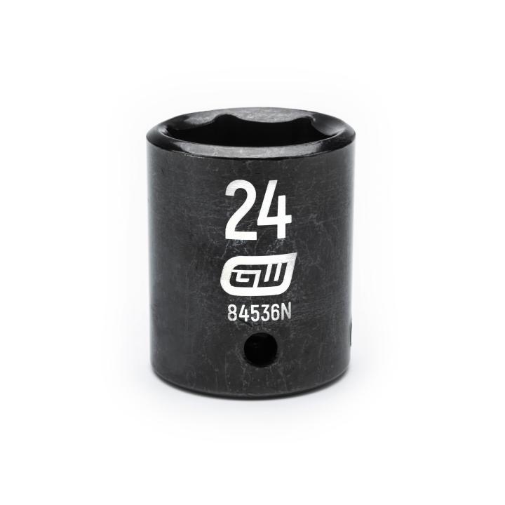 GEARWRENCH 84536N 1/2" Drive 6 Point Standard Impact Metric Socket 24mm