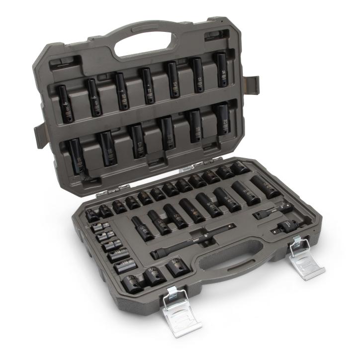 GEARWRENCH 84916N 44 Piece 3/8" Drive 6 Point Standard and Deep Impact SAE/Metric Socket Set