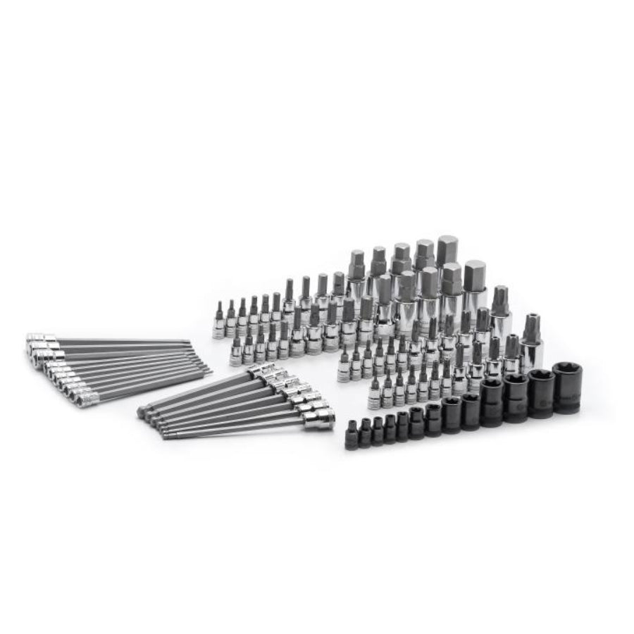 GEARWRENCH 80742 84 Piece 1/4", 3/8" & 1/2" Drive Hex/Ball End Hex/Tamper Proof Torx®/External Torx®/Torx® SAE/Metric Bit Set